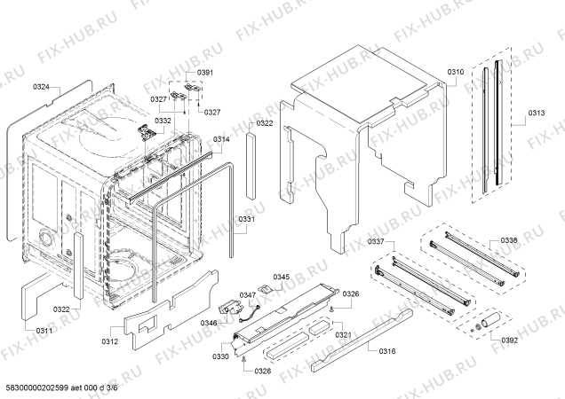 bosch 800 series dishwasher parts diagram