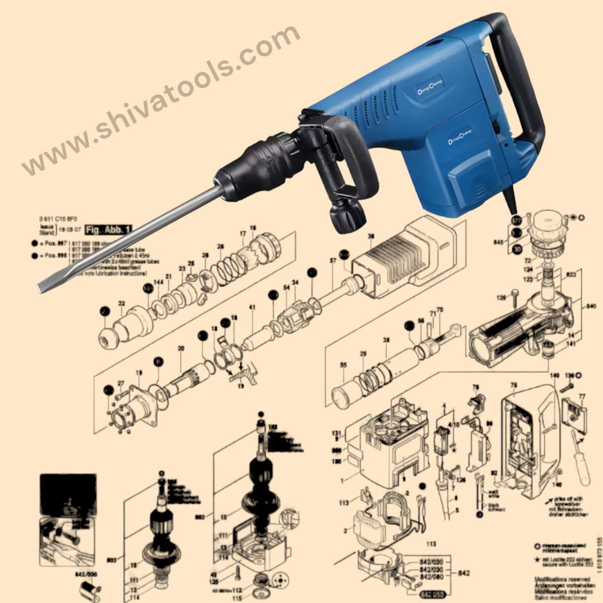 bosch jackhammer parts diagram