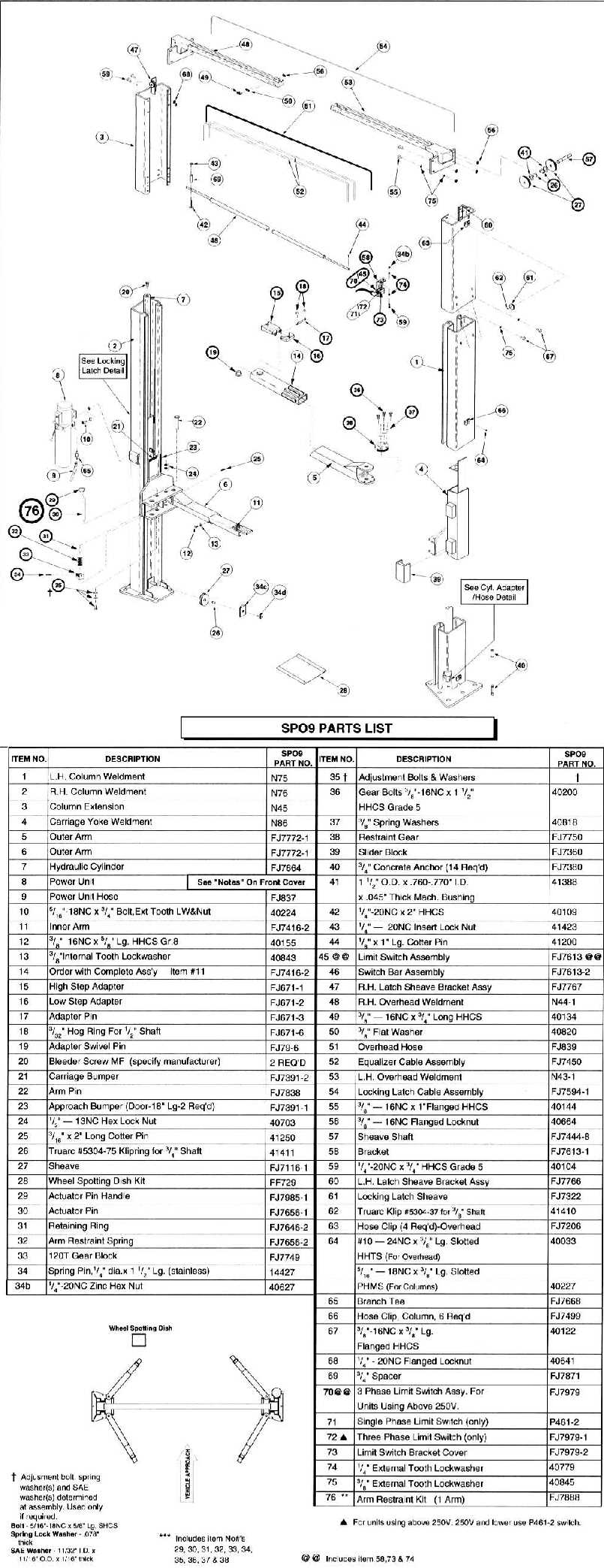 braun lift parts diagram