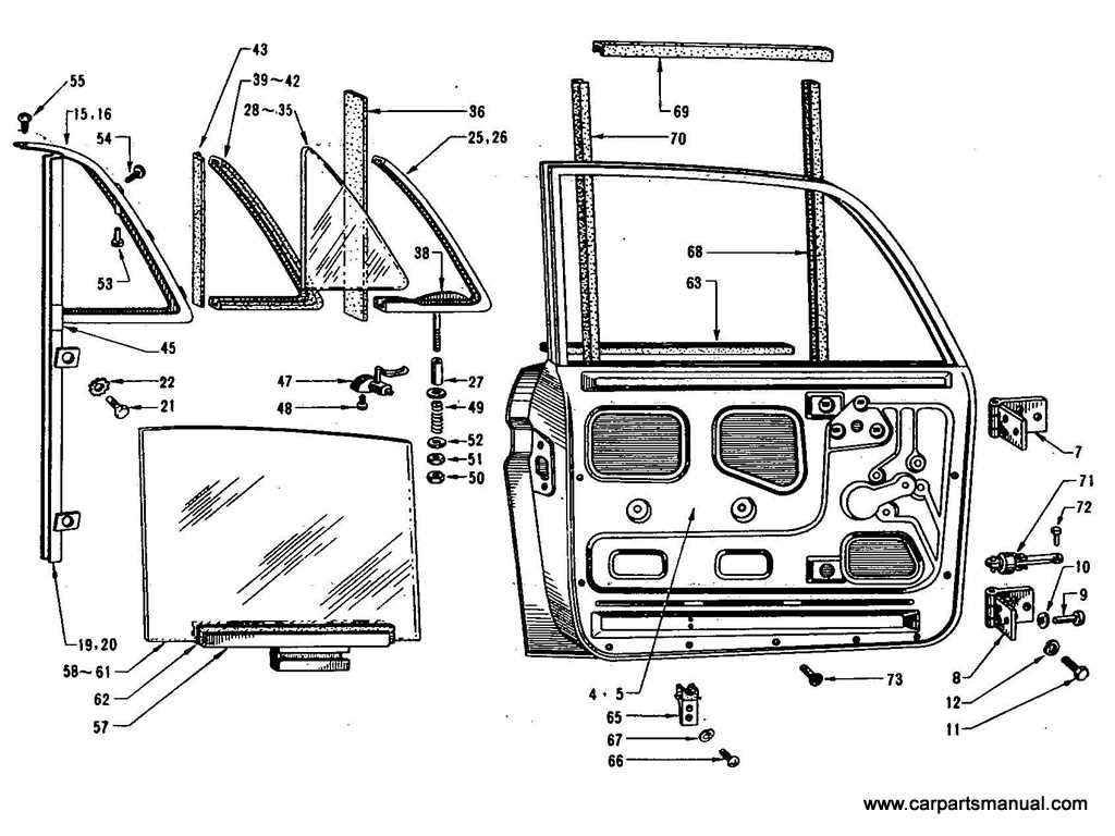 car door parts names diagram