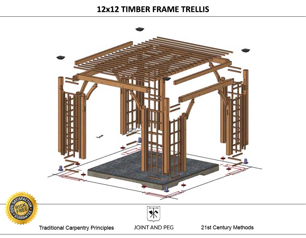 pergola parts diagram