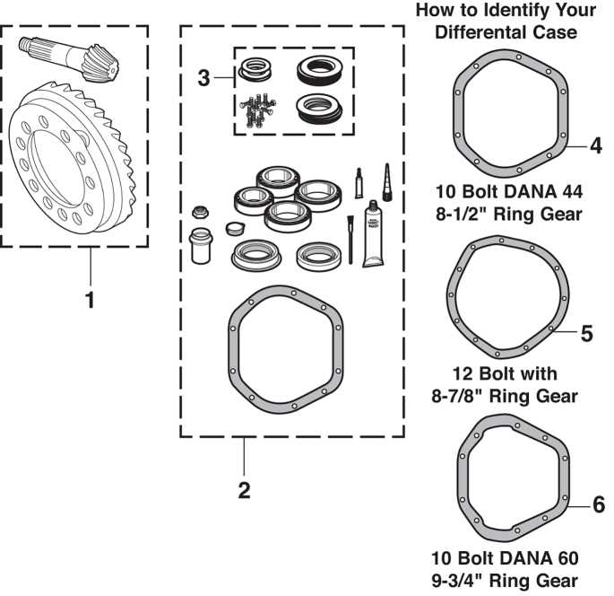chevy front differential parts diagram