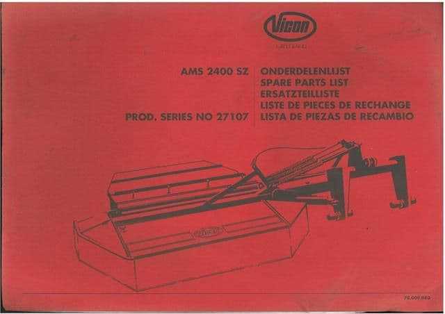 vicon disc mower parts diagram
