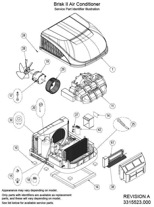 coleman rv ac parts diagram