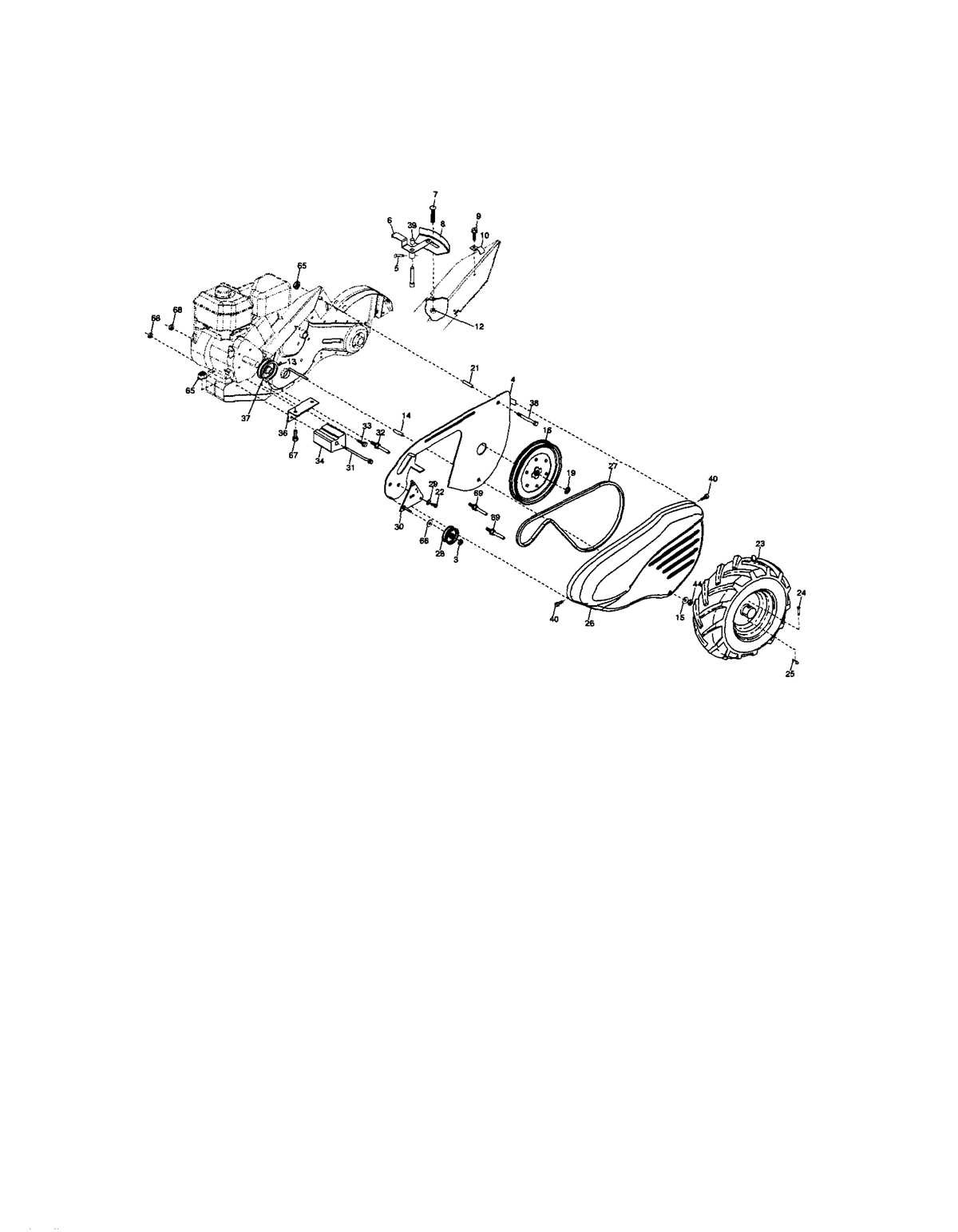 craftsman tiller   model 917 parts diagram