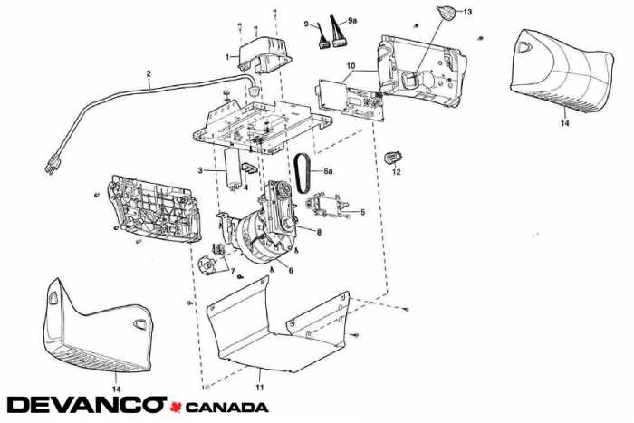 craftsman 1 2 hp garage door opener parts diagram