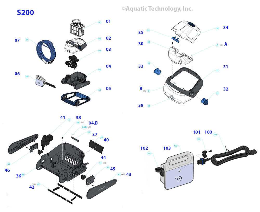 dolphin pool cleaner parts diagram