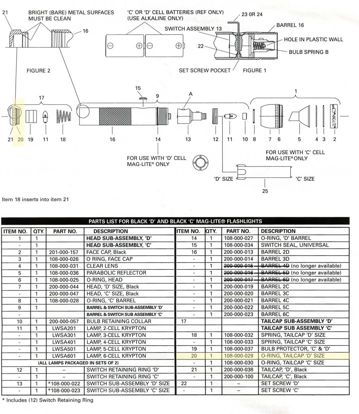 d cell maglite parts diagram d cell maglite parts diagram