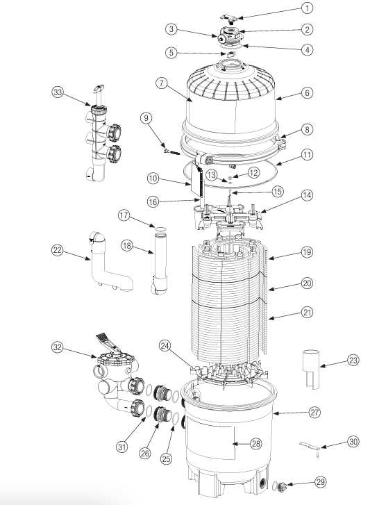 hayward pro series sand filter parts diagram hayward pro series sand filter parts diagram