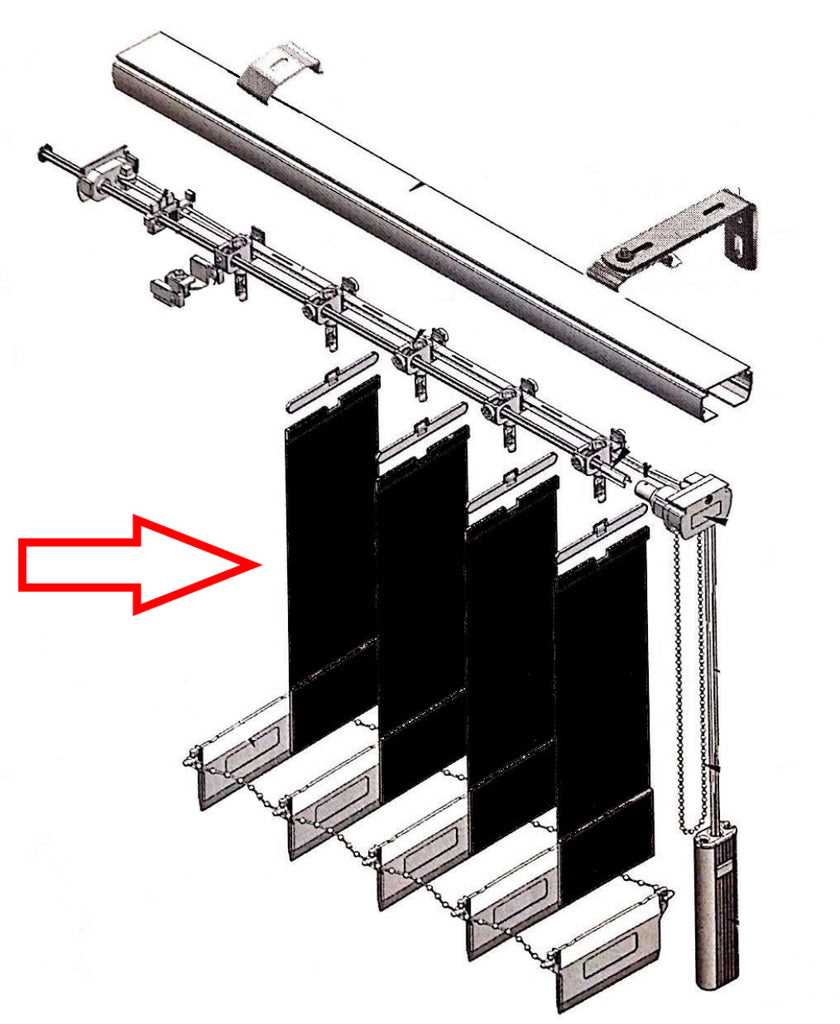 vertical blind parts diagram