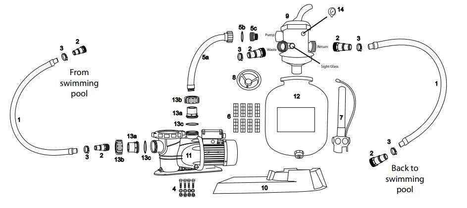 above ground pool pump parts diagram