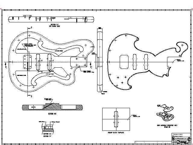 electric bass parts diagram