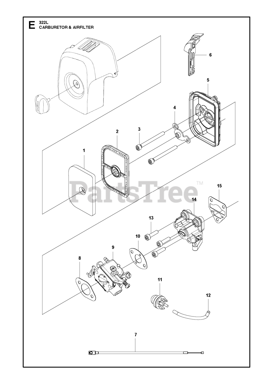 husqvarna 322l parts diagram