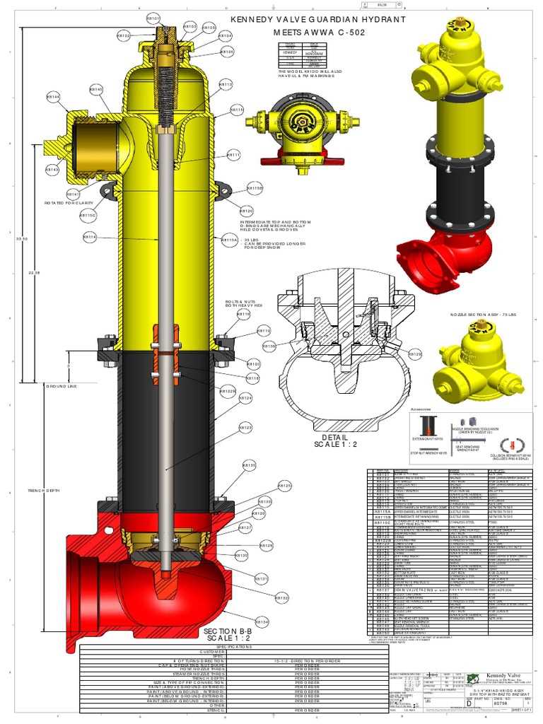 fire hydrant parts diagram