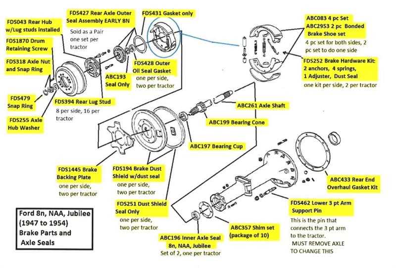 ford 8n parts diagram