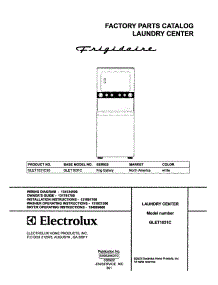 frigidaire washer dryer combo parts diagram