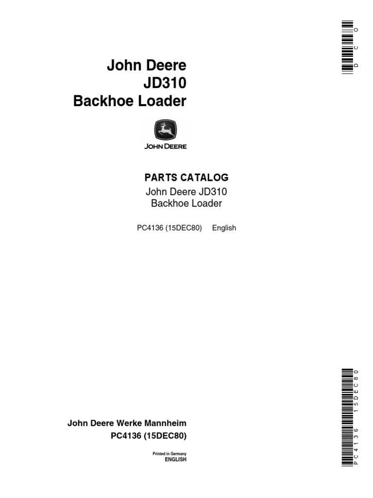 john deere 310d backhoe parts diagram