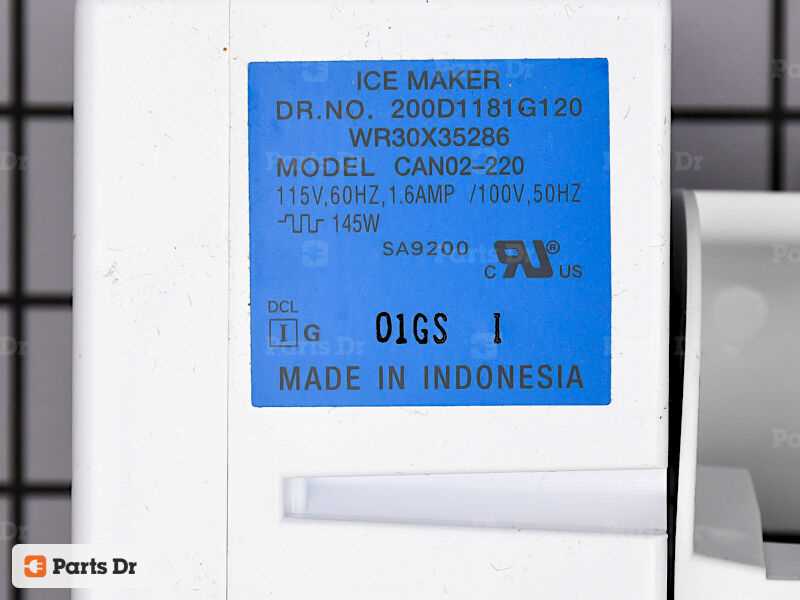 ge ice maker parts diagram