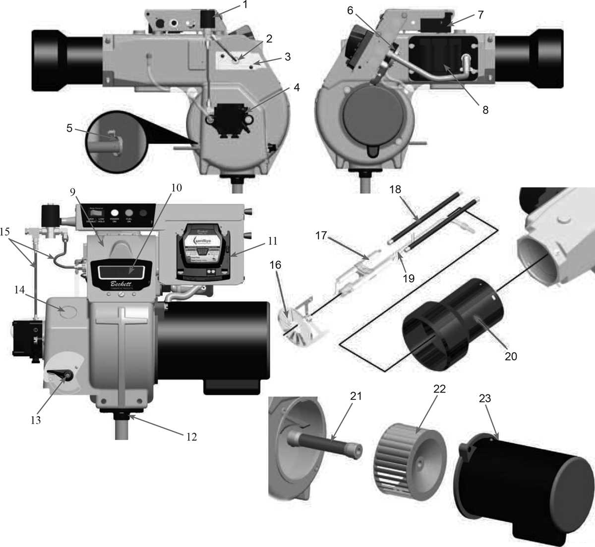 beckett oil burner parts diagram