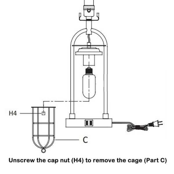 table lamp parts diagram