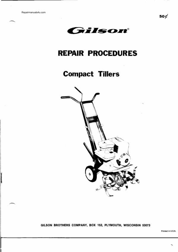 gilson tiller parts diagram gilson tiller parts diagram