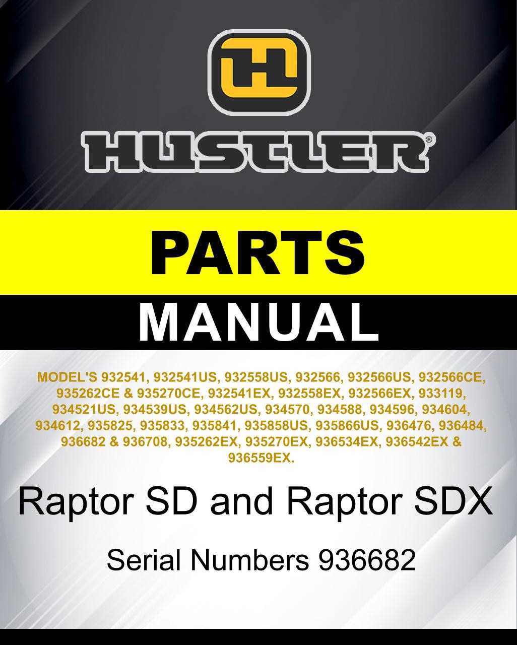 raptor sd parts diagram