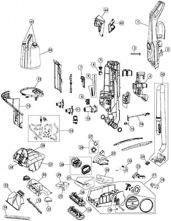 hoover steamvac parts diagram