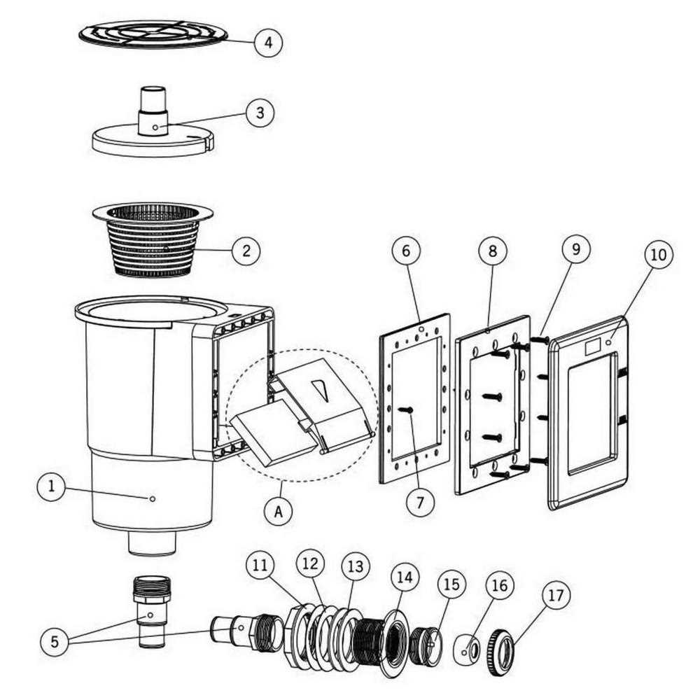 hayward skimmer parts diagram