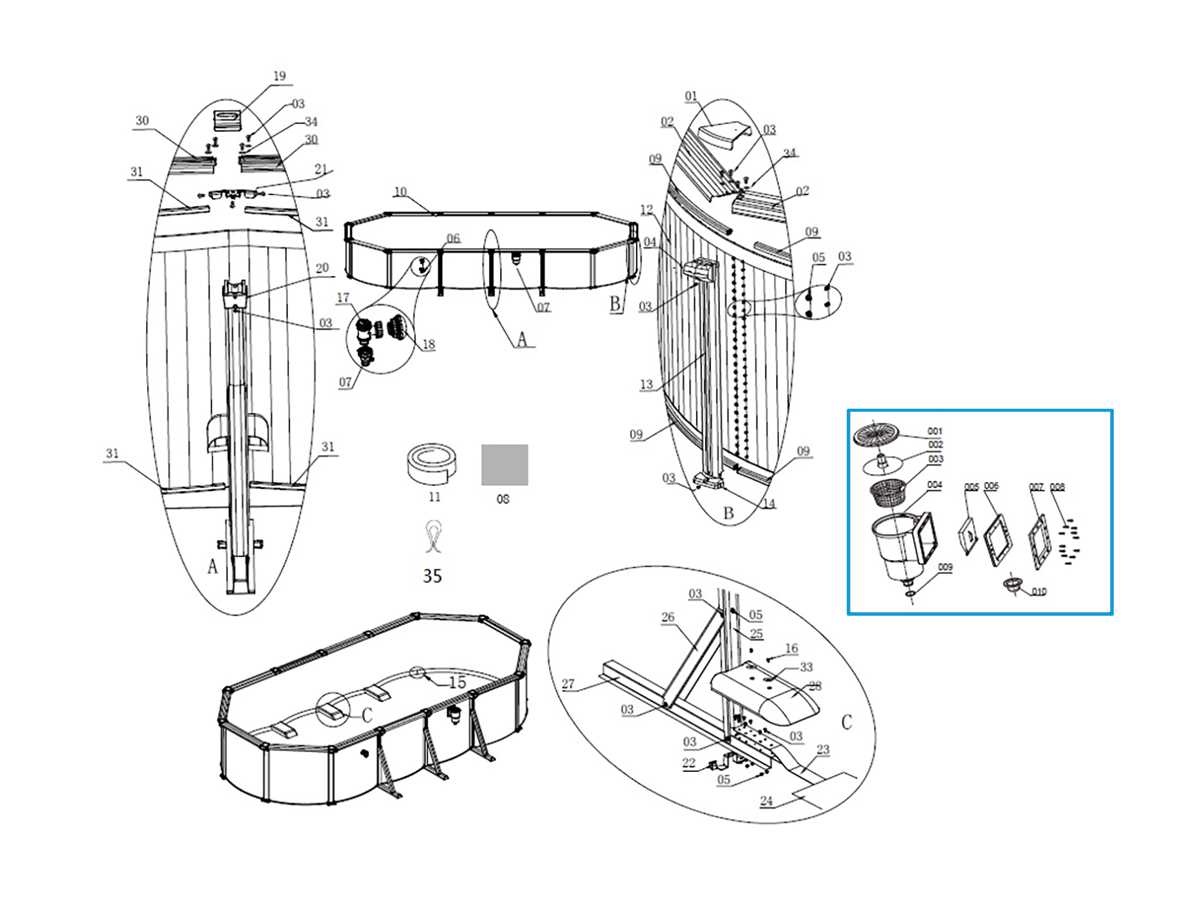 hayward skimmer parts diagram