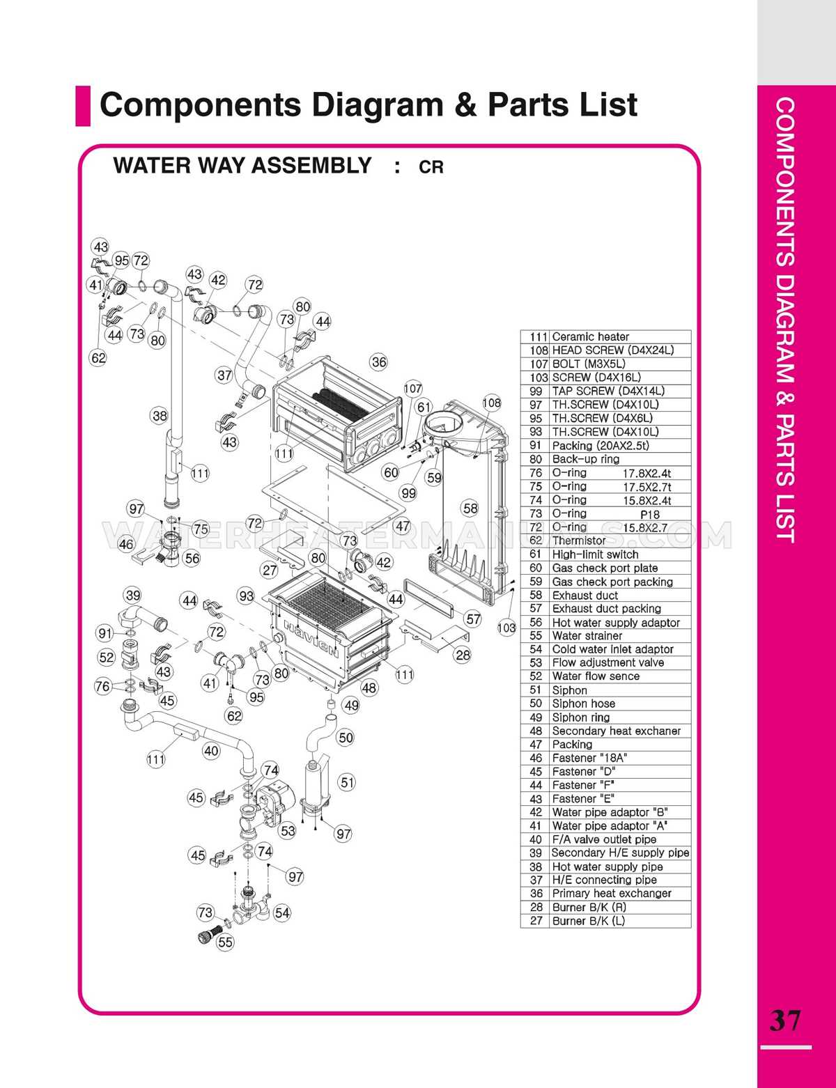 navien parts diagram