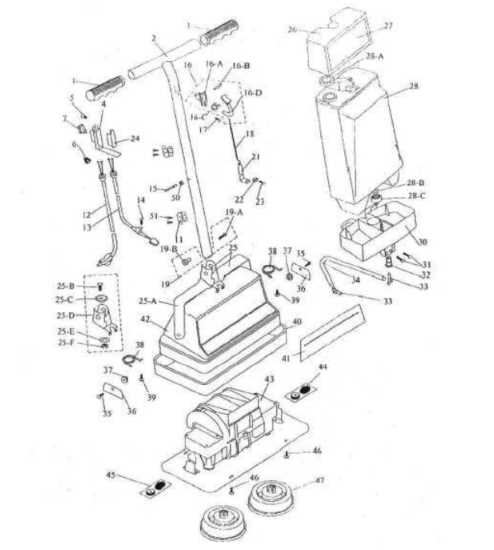 hoover steamvac parts diagram