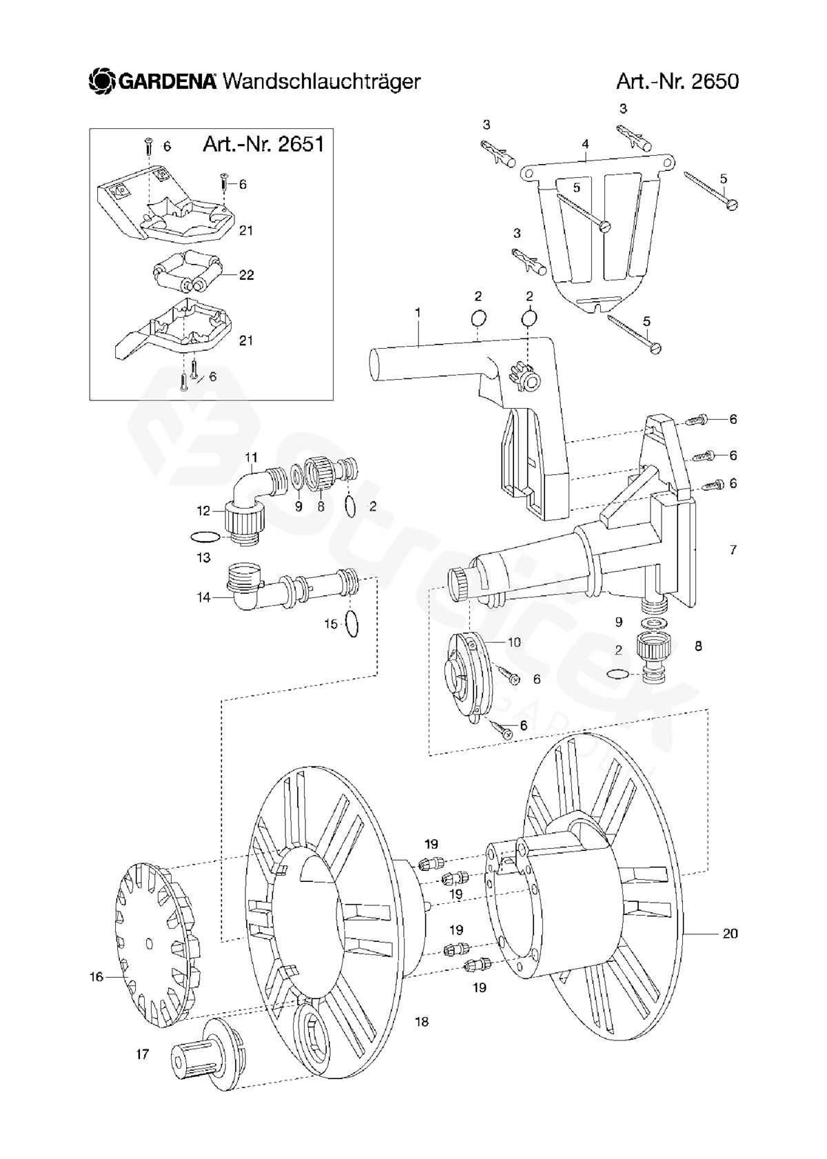 hose reel parts diagram