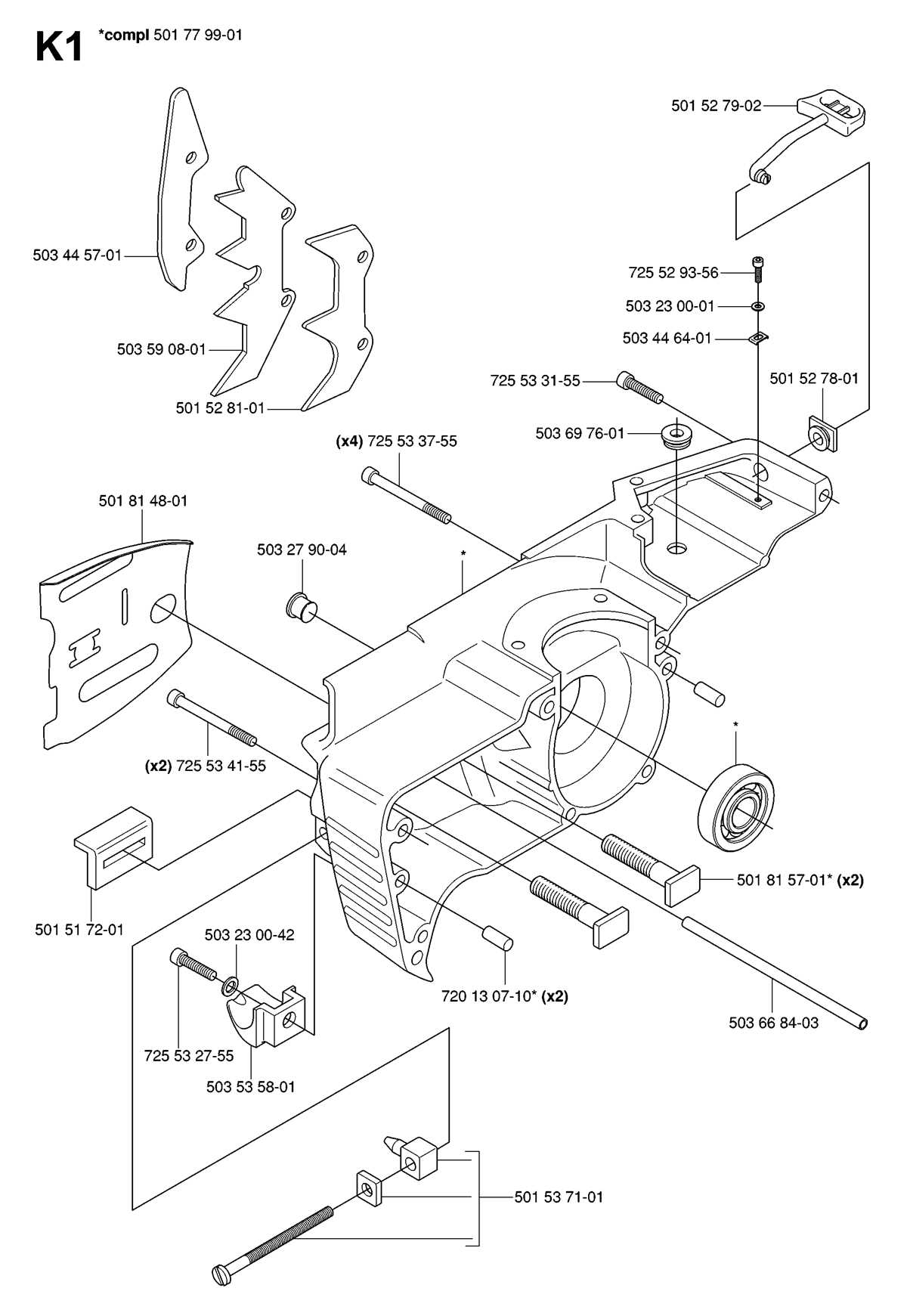 husqvarna 455 rancher chainsaw parts diagram