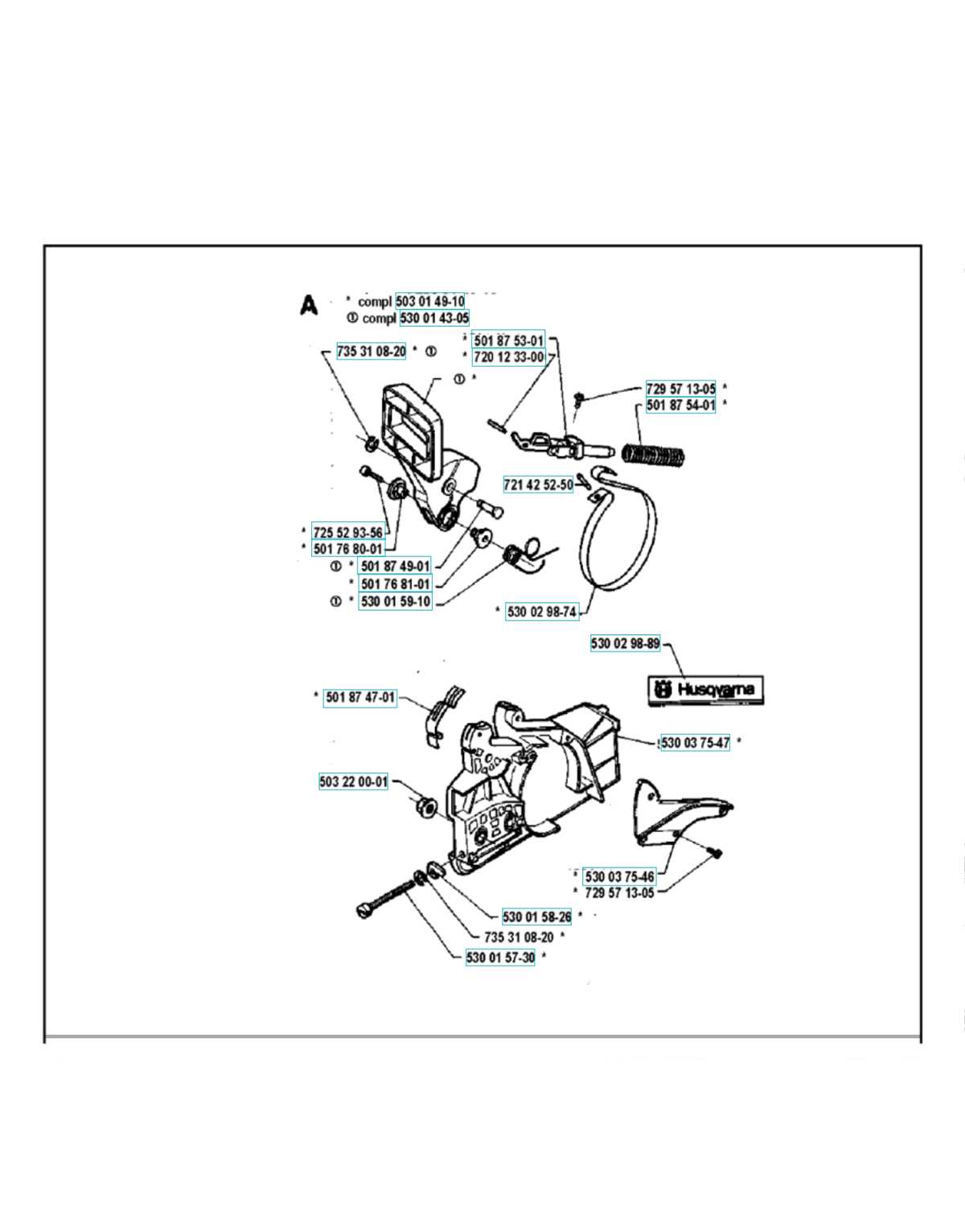 husqvarna 445 parts diagram
