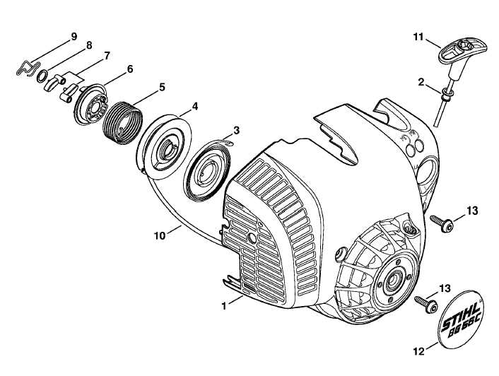 stihl blower parts diagram