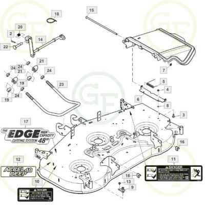 john deere 48 edge mower deck parts diagram