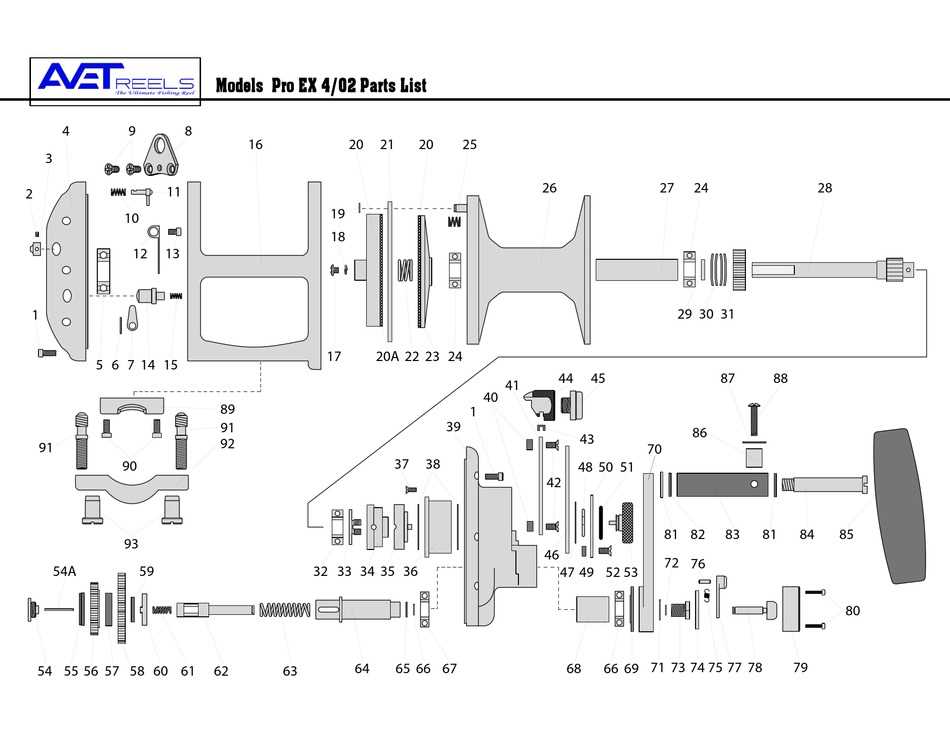 fishing reel parts diagram