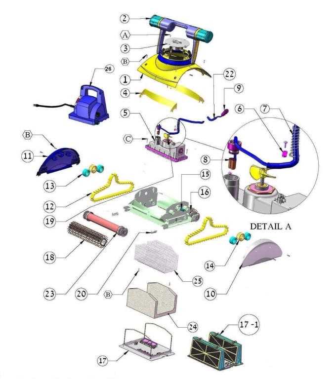 dolphin pool cleaner parts diagram
