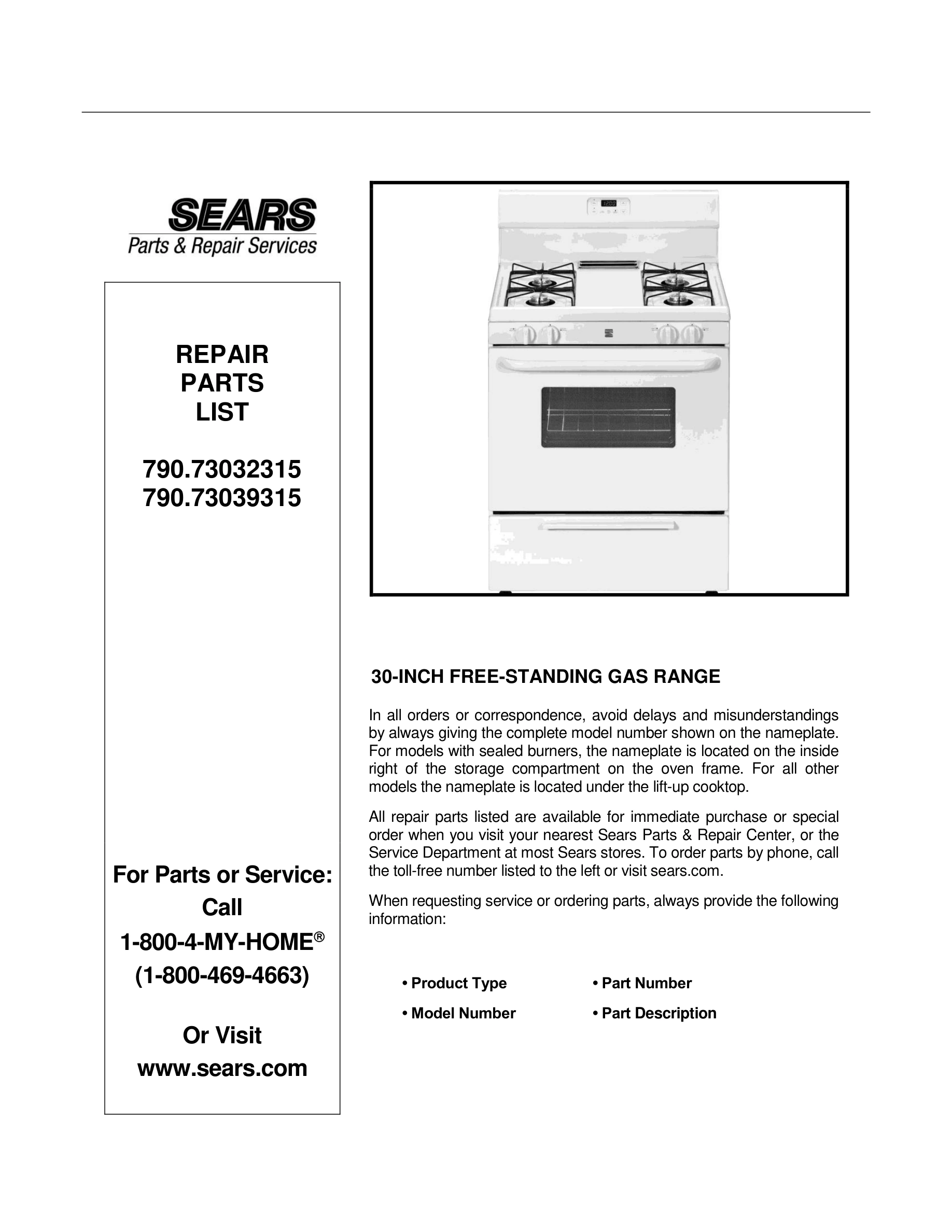 kenmore gas oven parts diagram