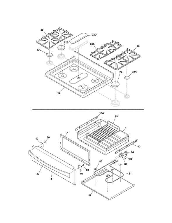 kenmore gas oven parts diagram