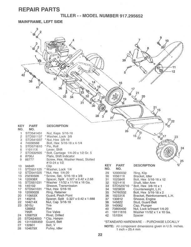 old craftsman tiller parts diagram old craftsman tiller parts diagram
