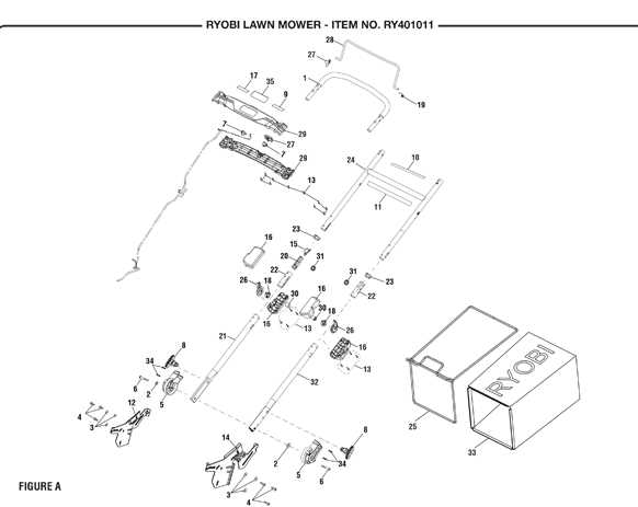ryobi electric lawn mower parts diagram ryobi electric lawn mower parts diagram
