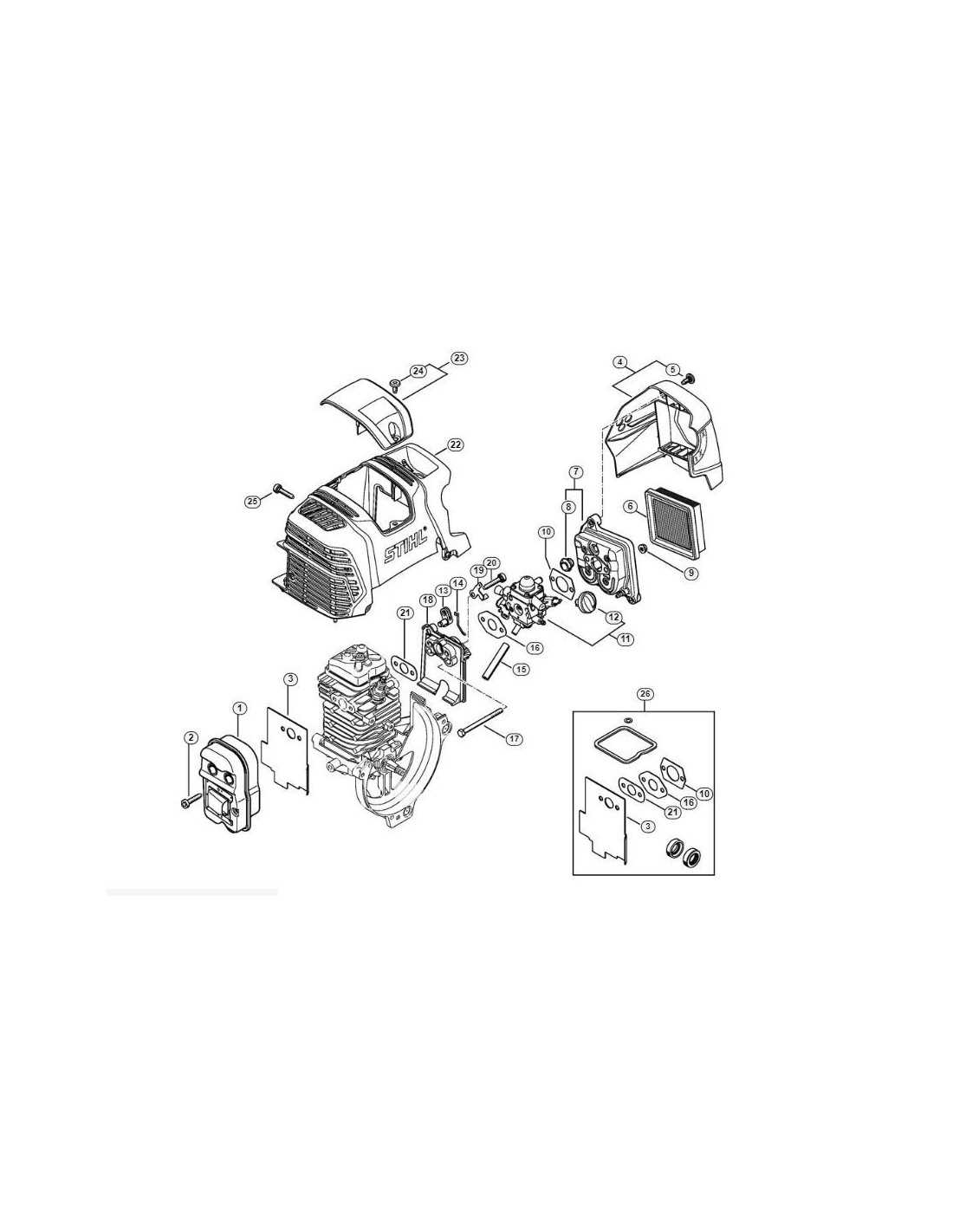 stihl ht 133 parts diagram