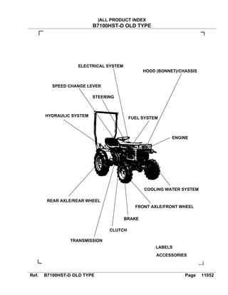 kubota b7100 parts diagram