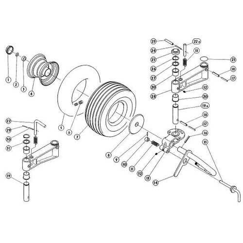 kuhn 5001 tedder parts diagram