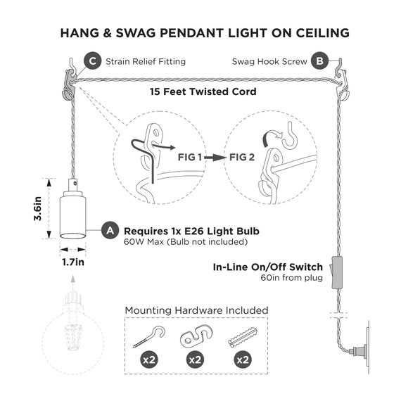pendant light parts diagram
