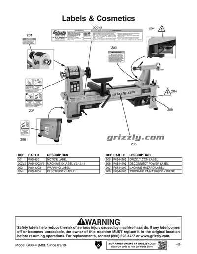 lathe parts diagram