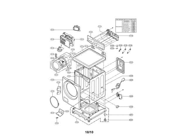 lg front load dryer parts diagram