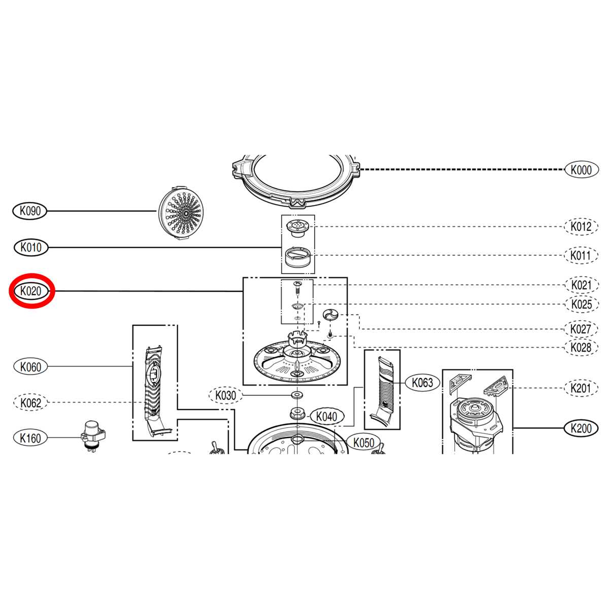 lg top load washer parts diagram
