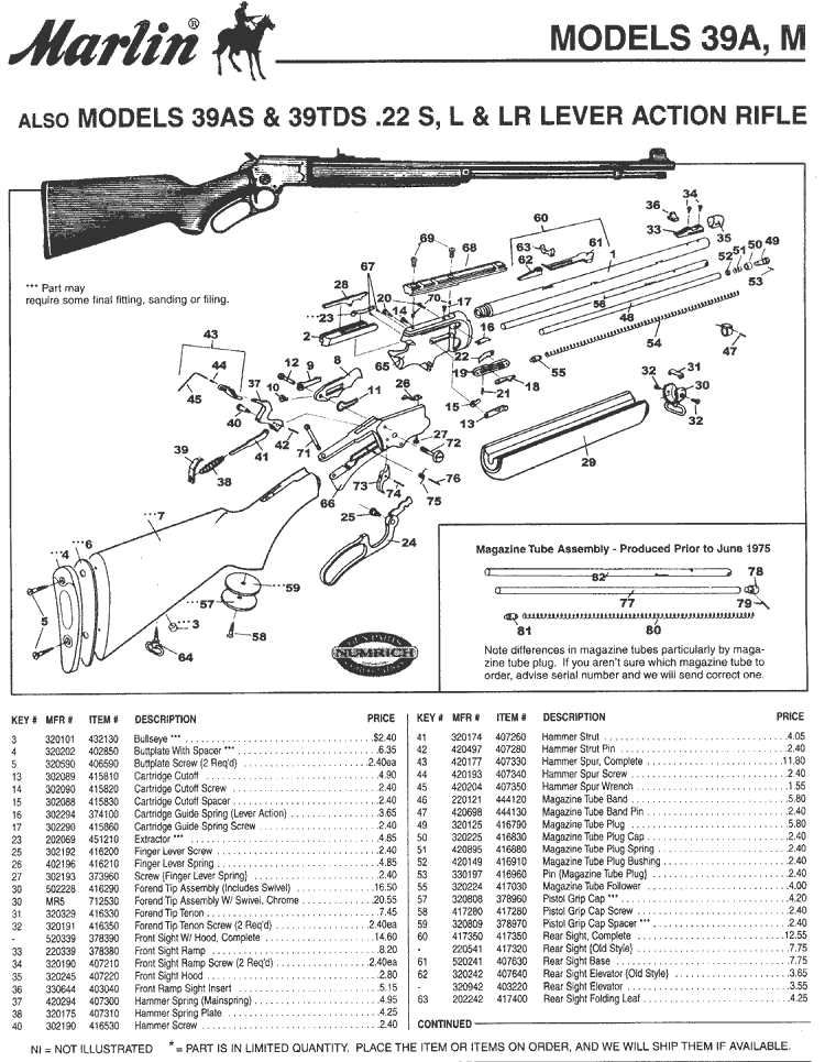 marlin 39a parts diagram